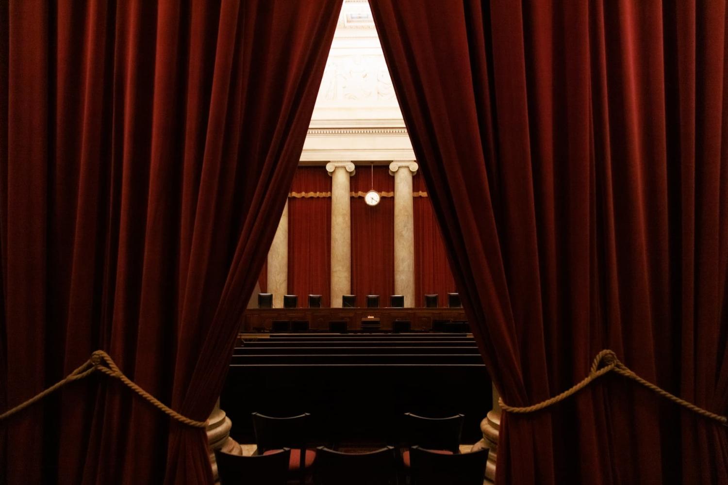 The Court Chamber inside of the Supreme Court building in Washington, D.C. is seen on December 6, 2022. (Photo by Bryan Olin Dozier/NurPhoto)