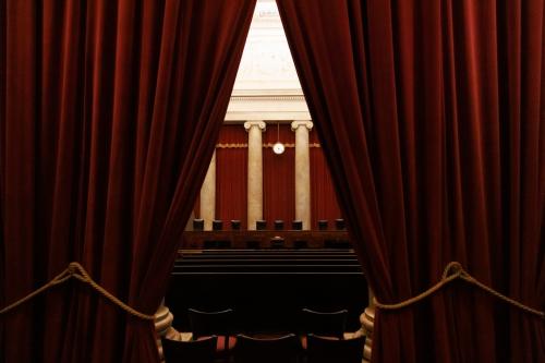 The Court Chamber inside of the Supreme Court building in Washington, D.C. is seen on December 6, 2022. (Photo by Bryan Olin Dozier/NurPhoto)