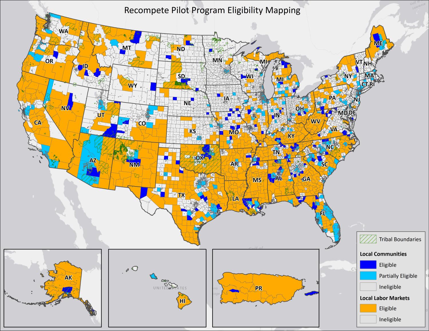Recompete Pilot Program Eligibility Mapping