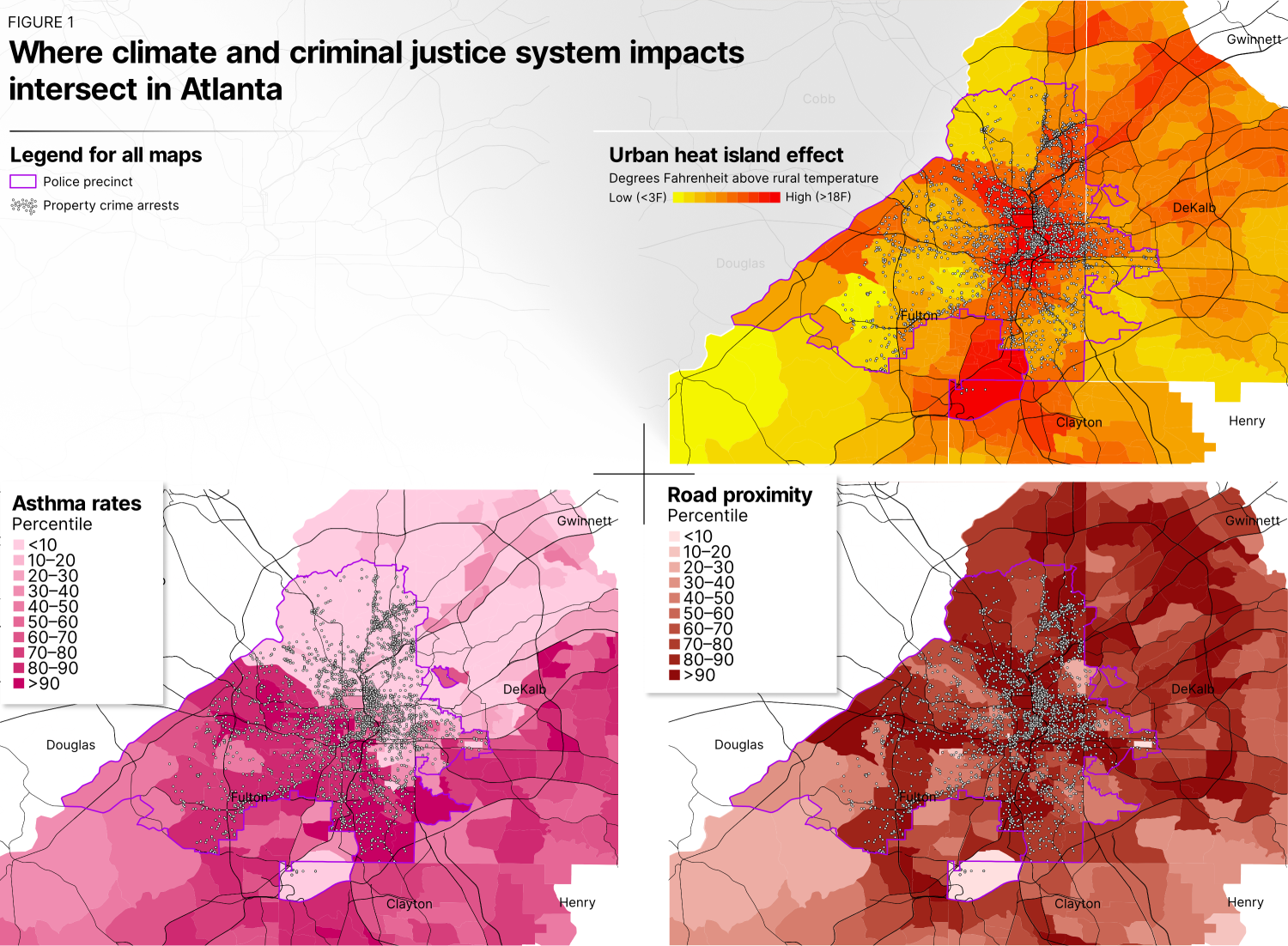 3 maps of atlanta.