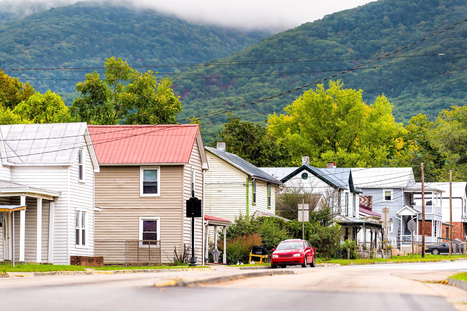 Buena Vista, Virginia small countryside rural town in Blue Ridge