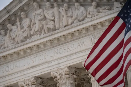 Supreme Court and flag
