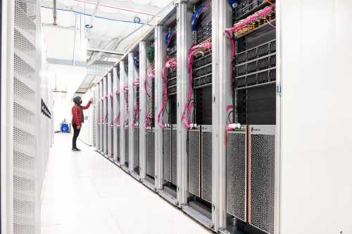 Startup Cerebras System's AI supercomputer Andromeda is seen at a data center in Santa Clara, California, U.S. October 2022. Rebecca Lewington/Cerebras Systems/Handout via REUTERS.