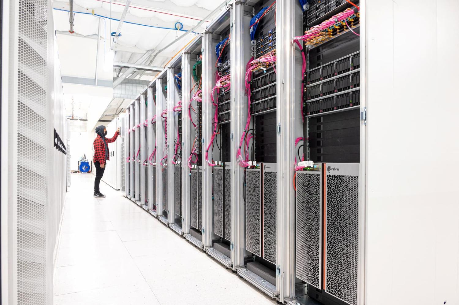 Startup Cerebras System's AI supercomputer Andromeda is seen at a data center in Santa Clara, California, U.S. October 2022. Rebecca Lewington/Cerebras Systems/Handout via REUTERS.