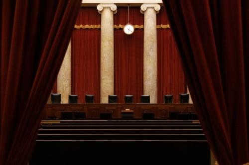The Court Chamber inside of the Supreme Court building in Washington, D.C. is seen on December 6, 2022. (Photo by Bryan Olin Dozier/NurPhoto)