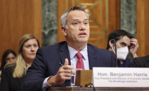 Ben Harris testifying during a Senate Hearing about a new perspective on growth termed "Modern Supply Side Economics."
