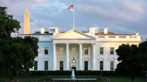 Washington, DC, USA- May 20, 2019: The White House in Washington DC Sunset