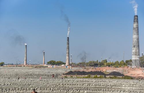 Bangladesh's rapid urban development is generating massive demand for bricks and coal, leading to increased emissions of carbon dioxide, the greenhouse gas primarily responsible for climate change. (Photo by Mustasinur Rahman Alvi/Sipa USA) No Use Germany.