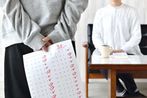 child with poor test score