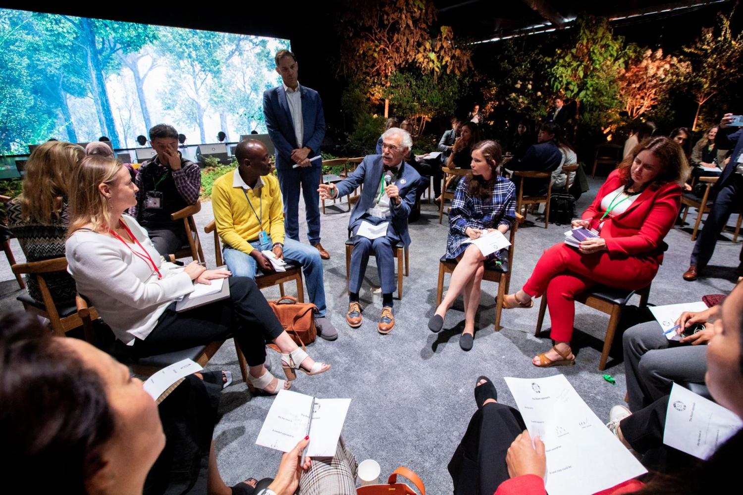 Workshop participants discussed how 17 Rooms could help advance local challenges at the United Nations SDG Pavilion on September 22nd. Photo courtesy of U.N. Office for Partnerships/Pier Paolo Cito.