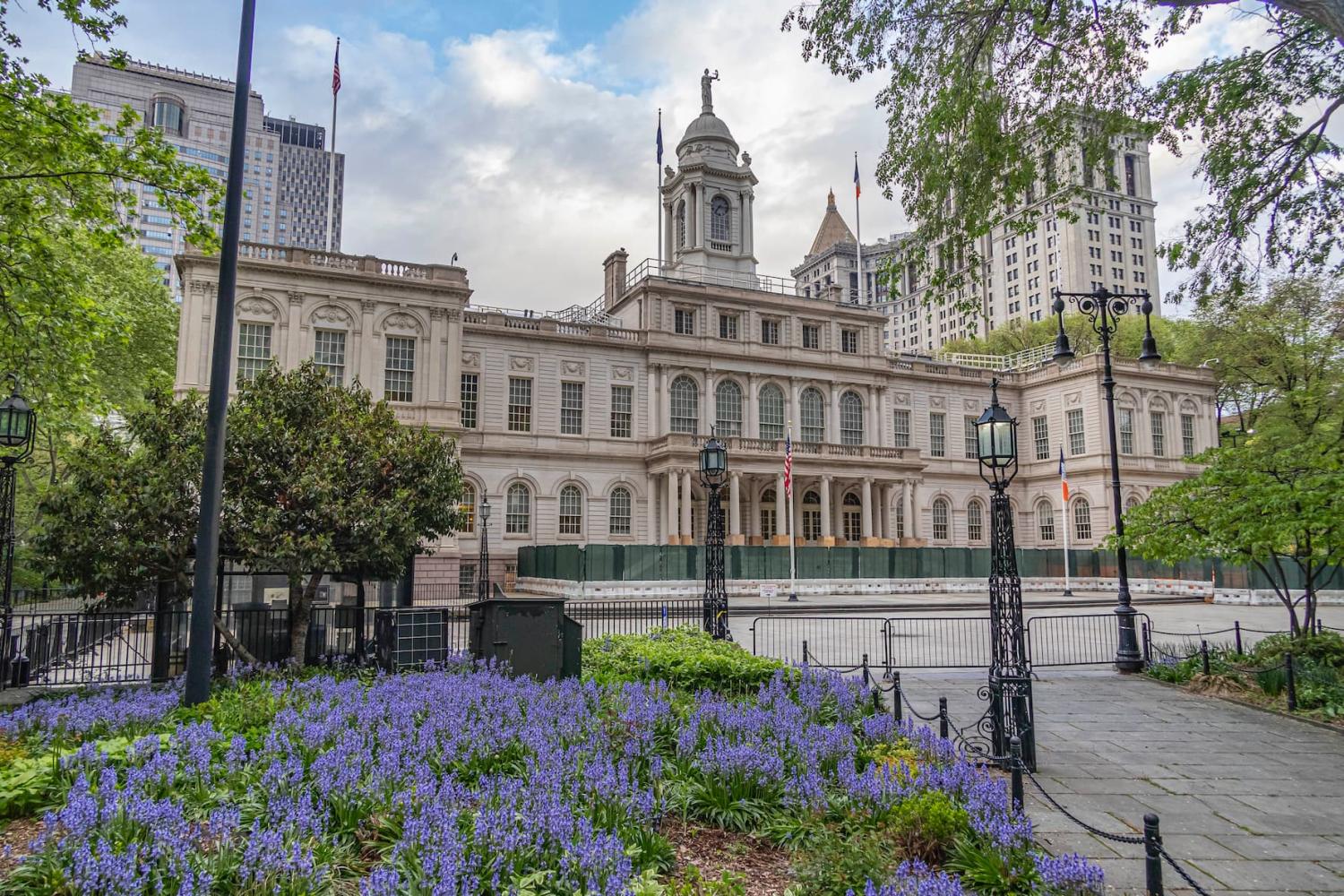 New York City Hall, seen in May 2023. In April, New York City adopted regulations to govern the use of automated hiring systems. Credit: Nicolas Economou/NurPhoto