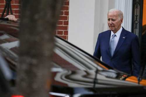 U.S. President Joe Biden departs a Biden Victory Fund campaign fundraising event in the Kalorama neighborhood, in Washington, U.S., October 27, 2023. Credit: REUTERS/Anna Rose Layden/File Photo