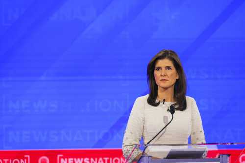 Republican presidential candidate and former U.S. Ambassador to the United Nations Nikki Haley looks on ahead of the fourth Republican candidates' U.S. presidential debate of the 2024 U.S. presidential campaign at the University of Alabama in Tuscaloosa, Alabama, U.S. December 6, 2023. Credit: REUTERS/Brian Snyder