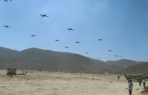 The 11th Armored Cavalry Regiment and the Threat Systems Management Office operate a swarm of 40 drones to test the rotational units capabilities during the battle of Razish, National Training Center, Fort Irwin, California, May 8, 2019. In August, Department of Defense (DoD) Deputy Secretary of Defense Kathleen Hicks announced the Replicator initiative, a DoD-wide process to accelerate the delivery of innovative capabilities to warfighters at speed and scale.