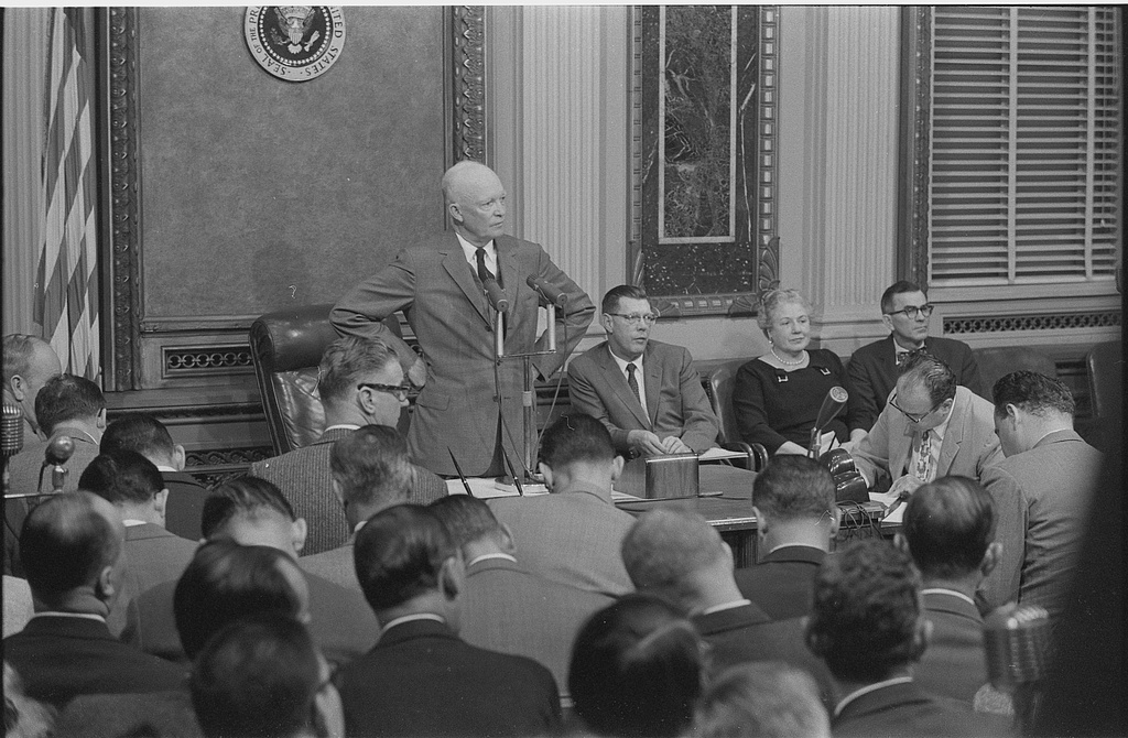 President Eisenhower at the White House, 1957