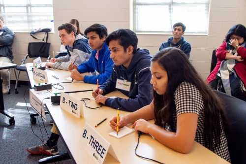 High school students participate in a debate. Credit: U.S. Department of Energy