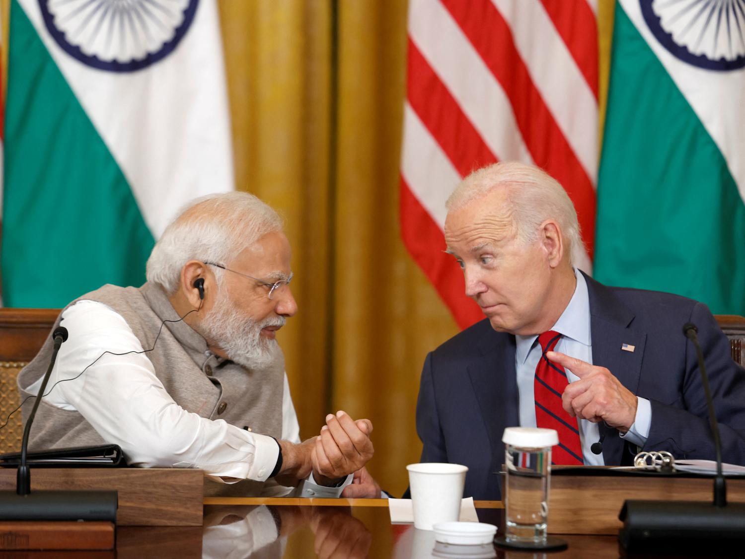 U.S. President Biden and India's Prime Minister Modi meet with senior officials and CEOs of American and Indian companies, in Washington