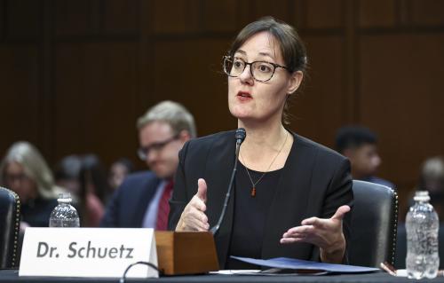 Jenny Schuetz testifying on Capitol Hill.