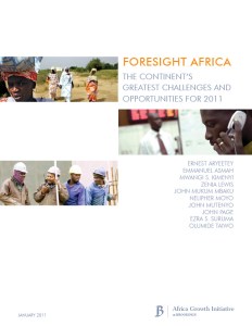 Cover of Foresight Africa 2011