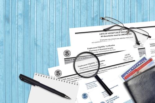 Documents related to US immigration and work permits