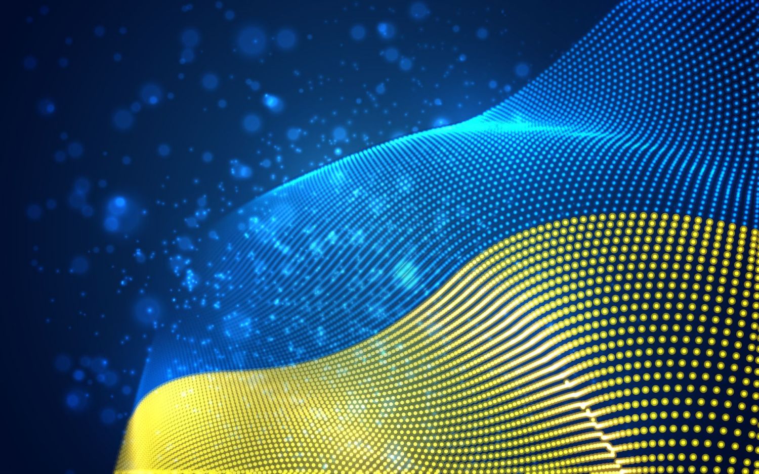 Digital rendering of the flag of Ukraine (Photo credit: Shutterstock / Coffeemill)
