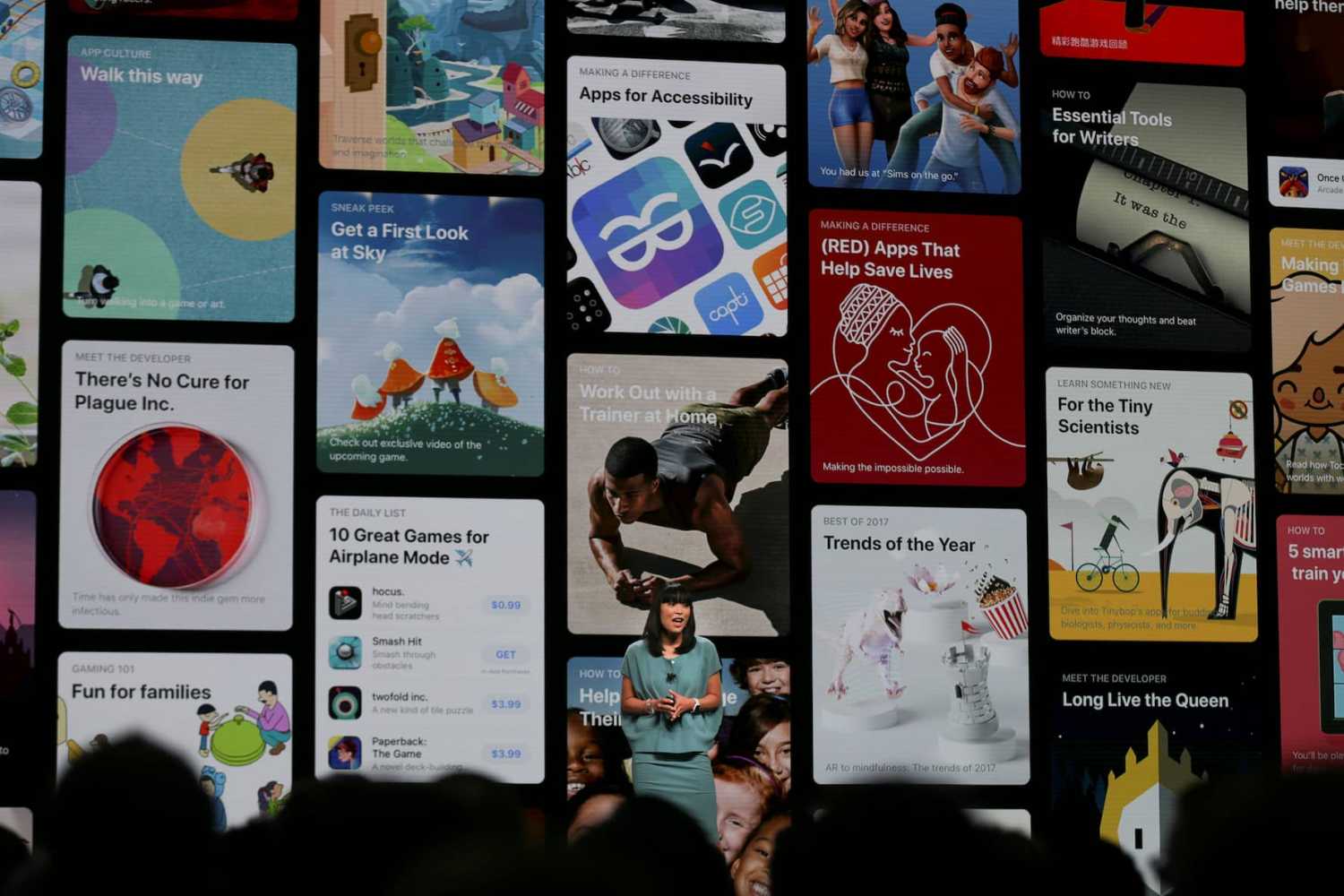 Ann Thai, then director of Product Management for the App Store at Apple (now Worldwide Product Director), speaks at the Apple Worldwide Developer Conference (WWDC) in San Jose, California, U.S., June 4, 2018.