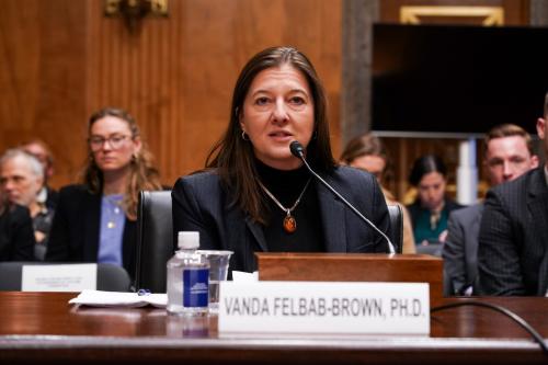 Vanda Felbab-Brown testifies before the Subcommittee on Emerging Threats and Spending Oversight on March 20, 2024 for the “Strengthening international cooperation to stop the flow of fentanyl into the United States” hearing.