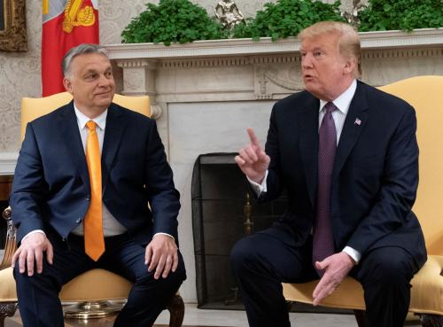 United States President Donald J. Trump meets with the Prime Minister of Hungary Viktor Mihály Orbán at the White House, Washington, D.C. May 13, 2019.