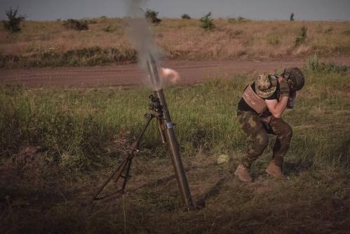 In the photos taken on April 25, 2024, members of the Ukrainian Armed Forces are deployed in the middle of the conflict with Russia.