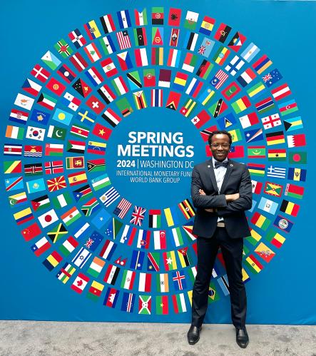 Brookings expert Landry Signe' at the World Bank/IMF Spring meetings in April 2024