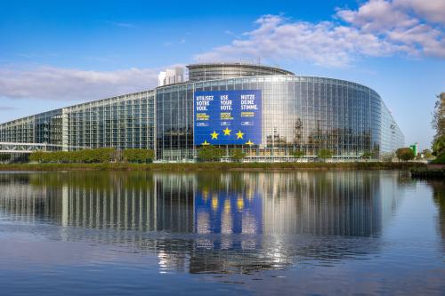 The European Parliament building in Strasbourg, April 29, 2024. The European elections will take place in early June.