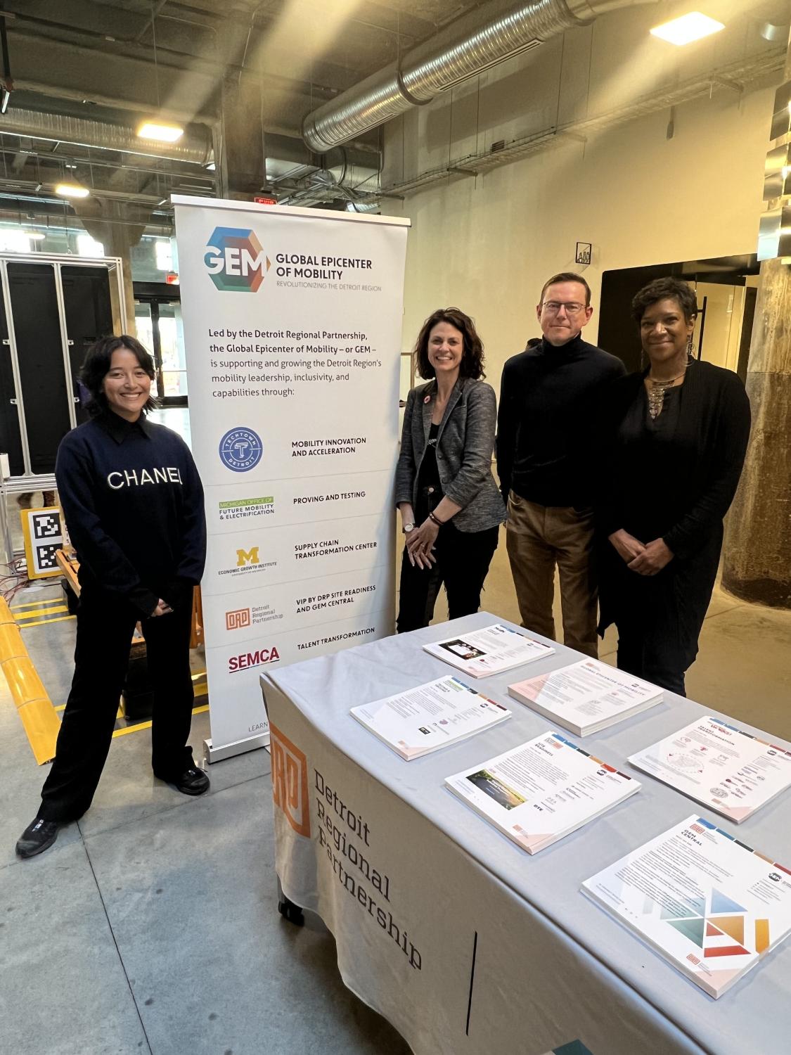 GEM Coalition team members at an inclusive design networking event in Detroit on April 4, 2024.