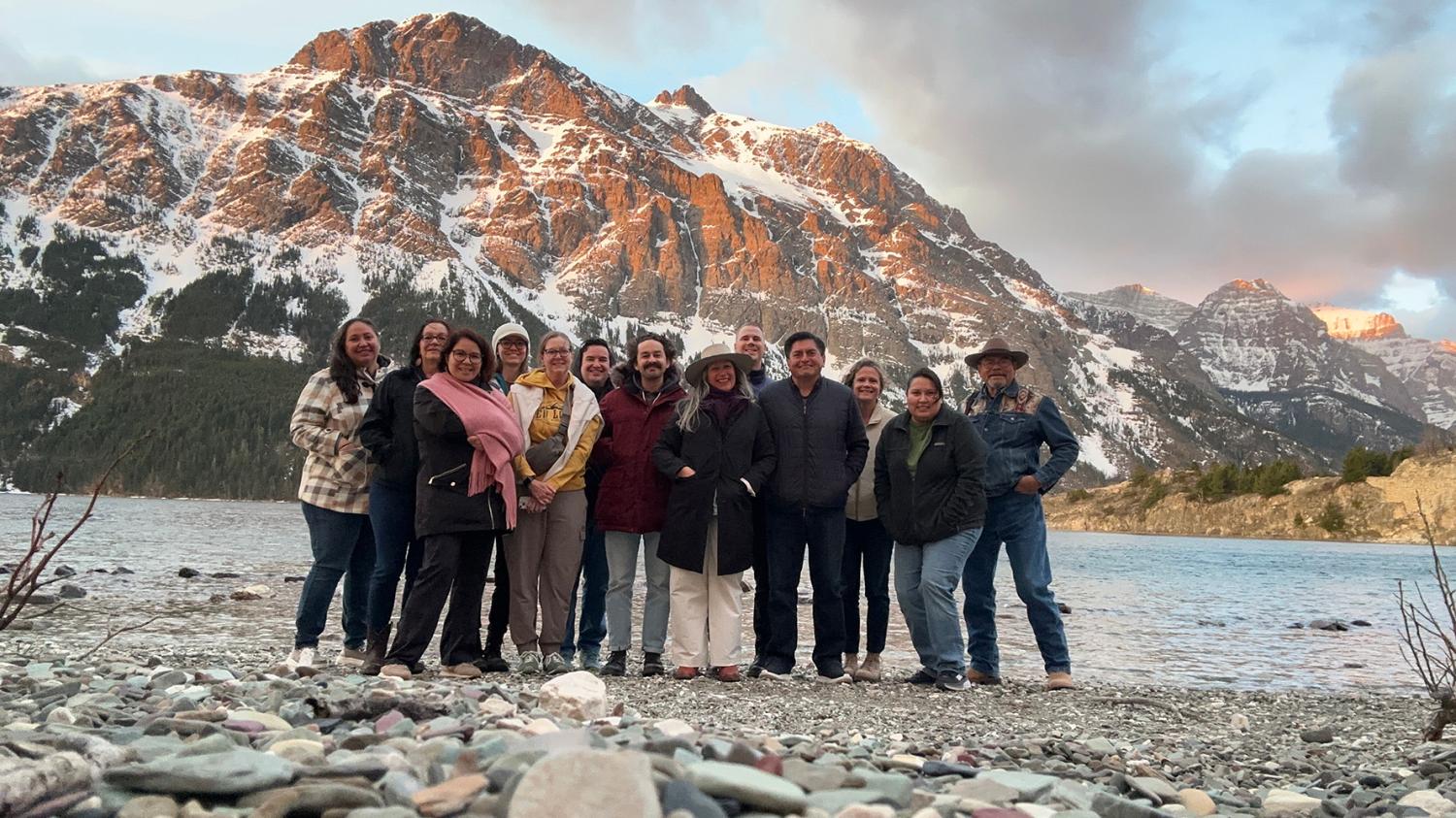 Members of the Mountain | Plains Regional Native CDFI Coalition and partners at Blackfeet Nation.