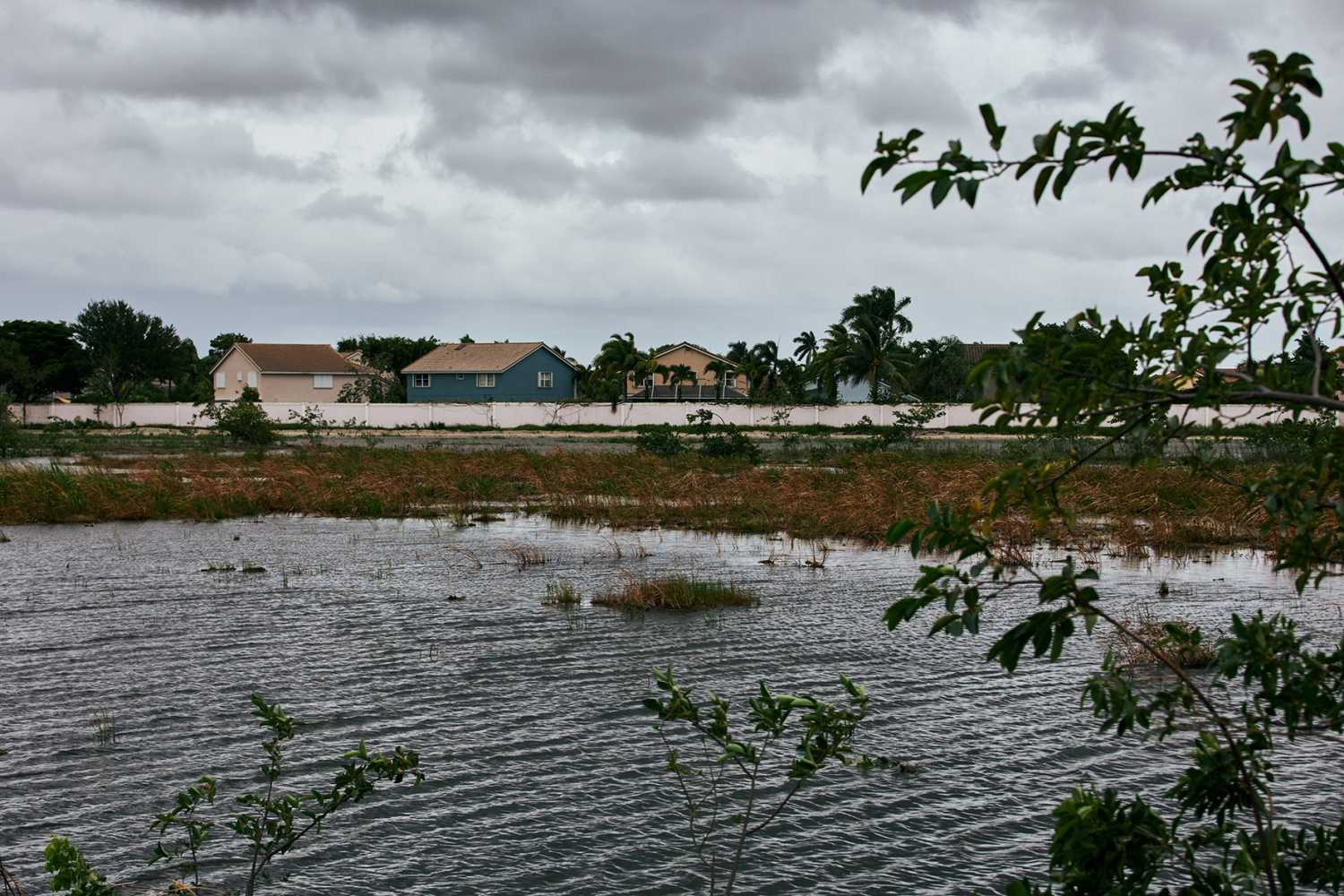 South Florida, USA. September 28th 2022: Hurricane Ian landing with structural damages, floods area, heavy rain, building damages in South Florida
