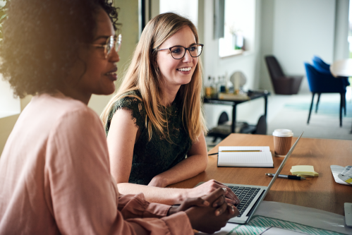 Women working in an office