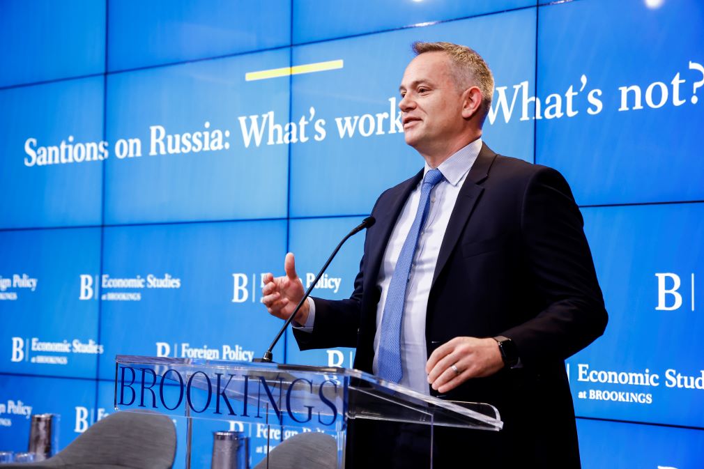 Brookings Vice President and Economic Studies Director Ben Harris welcoming guests and introducing the event. / The Brookings Institution