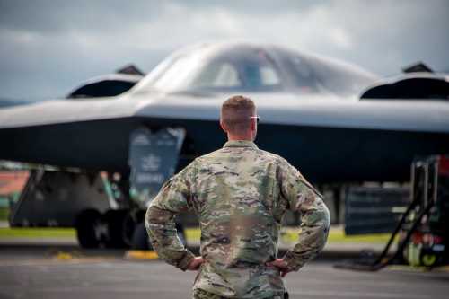 A United States Air Force B-2 Spirit Bomber from Whiteman Air Force Base, Missouri, undertook a hot pit refueling operation at Lajes Field, on September 12, 2023.