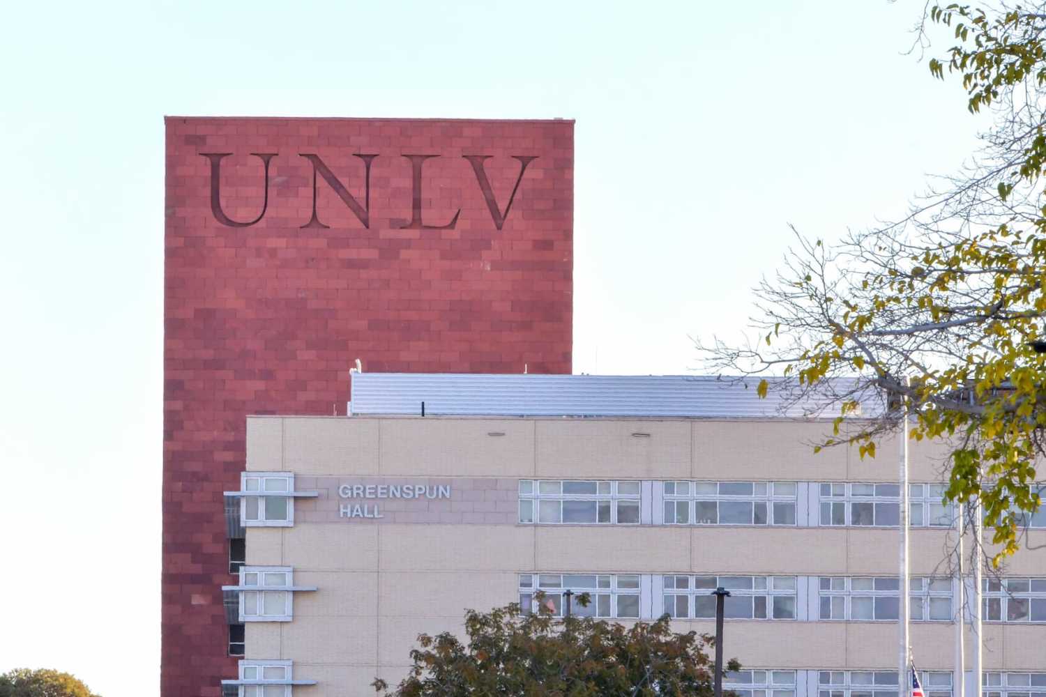 Exterior view of University of Nevada, Las Vegas campus in Las Vegas, Nevada on December 6, 2023.
