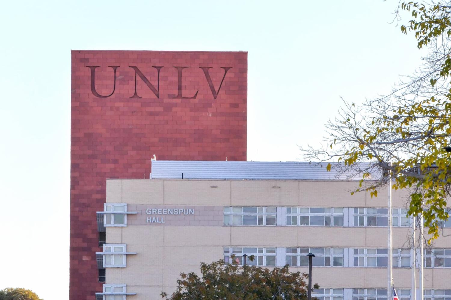 Exterior view of University of Nevada, Las Vegas campus in Las Vegas, Nevada on December 6, 2023.