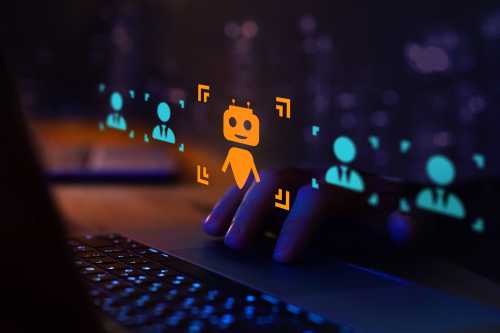 robot AI employee replacing humans at work, artificial intelligence get the job