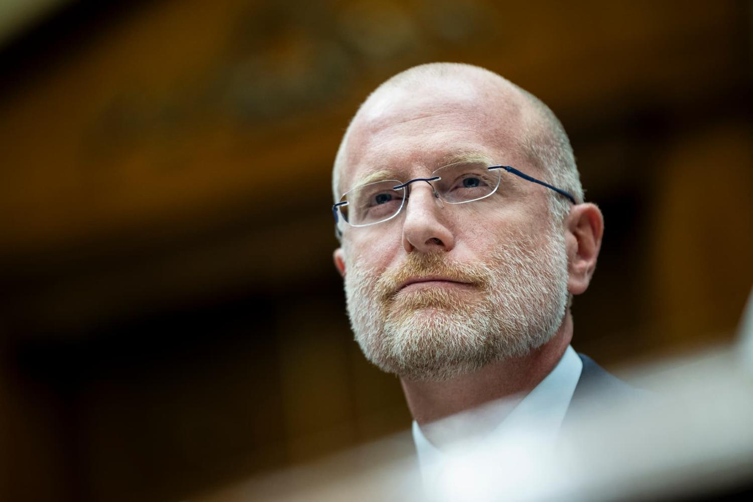 FCC Commissioner Brendan Carr testifies during a House Energy and Commerce Subcommittee hearing on President Biden's broadband takeover, at the U.S. Capitol, in Washington, D.C., on Thursday, November 30, 2023.