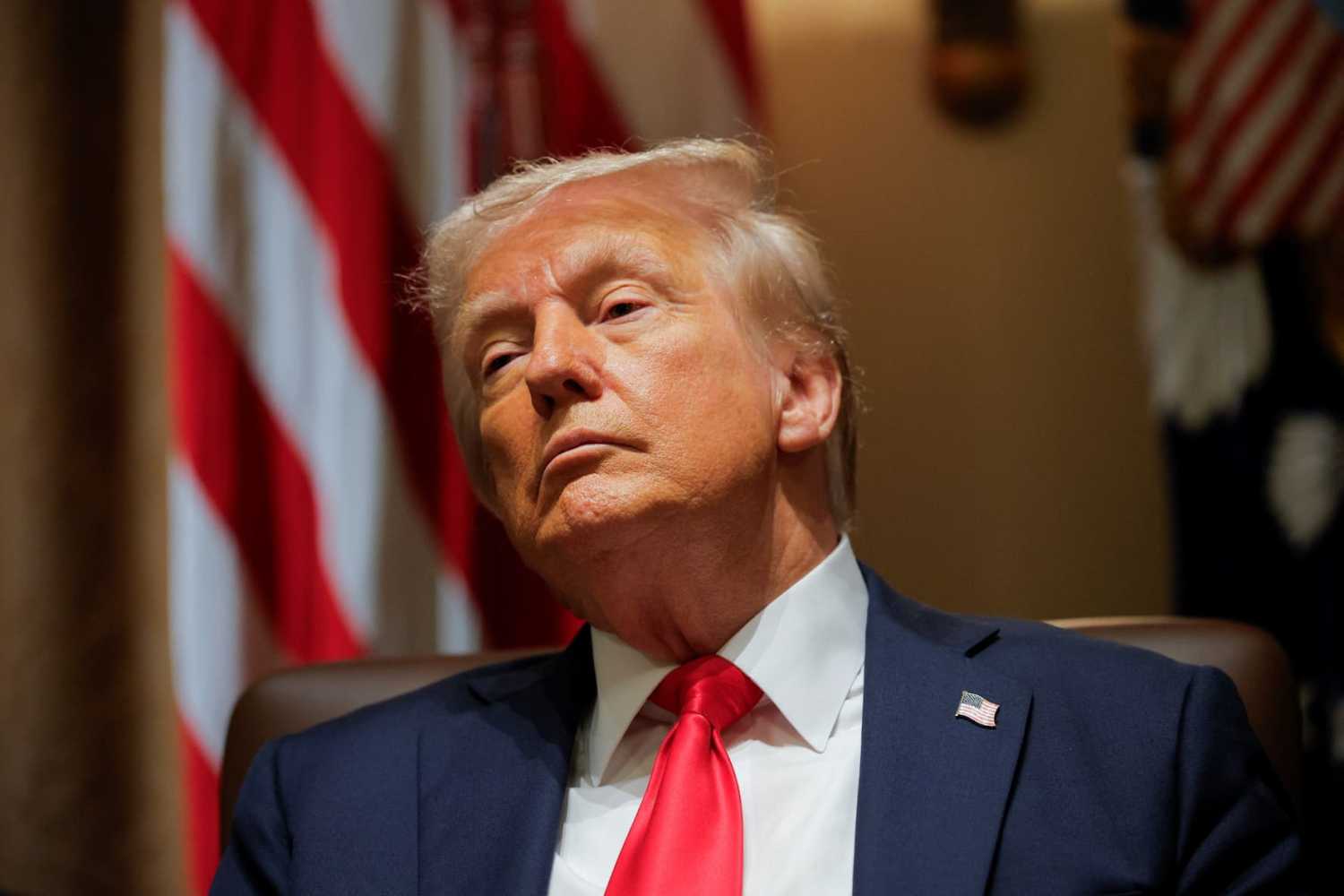 U.S. President Donald Trump hosts his first cabinet meeting with Elon Musk in attendance, Washington, D.C., U.S., February 26, 2025. REUTERS/Brian Snyder