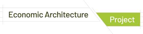 Economic Architecture Project logo in gray and green