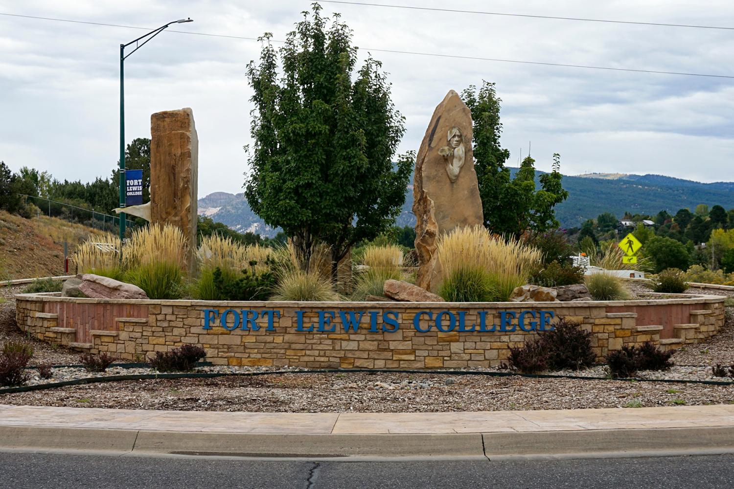Durango, Colorado, USA - September 27, 2021: Fort Lewis College Welcome sign