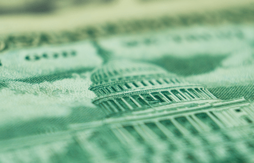 US capitol building as depicted on a $50 dollar bill.