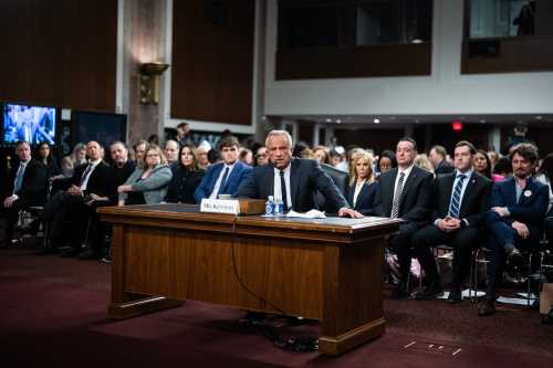 Robert F. Kennedy Jr., President Donald Trump's nominee to be secretary of Health and Human Services, testifies during his Senate Finance Committee confirmation hearing in Dirksen building on Wednesday, January 29, 2025.