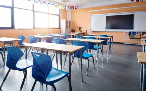 Image depicting an empty classroom