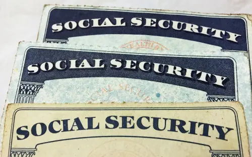 U.S. Social Security card designs over the past several decades are shown in this photo illustration taken on January 7, 2017. REUTERS/Hyungwon Kang