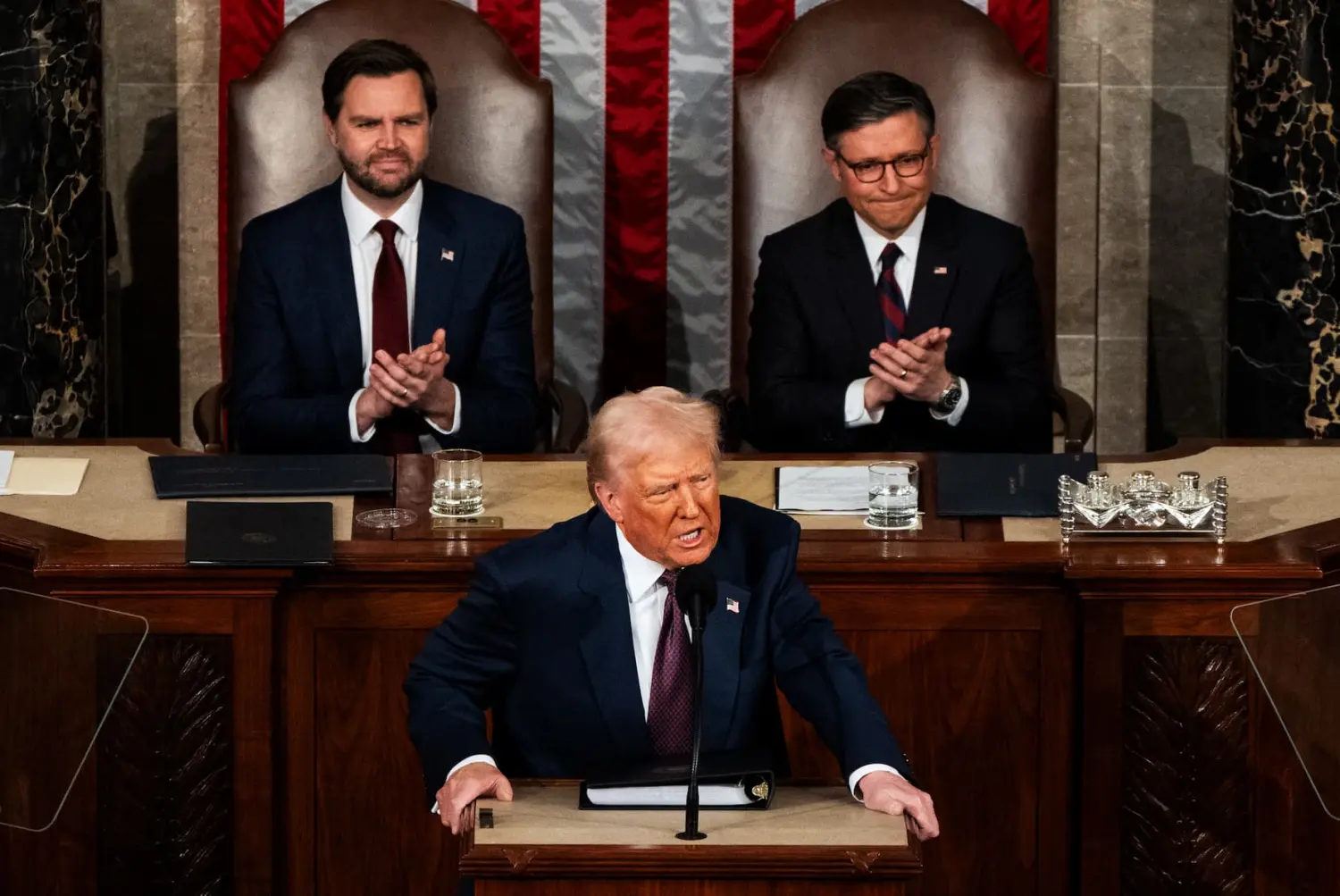 President Donald Trump addresses a joint session of Congress at the U.S. Capitol in Washington, D.C. on Tuesday, March 4, 2025.