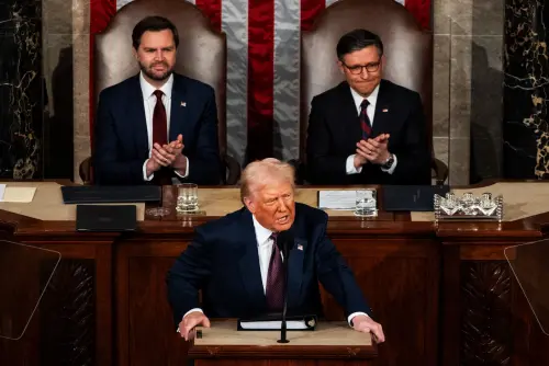 President Donald Trump addresses a joint session of Congress at the U.S. Capitol in Washington, D.C. on Tuesday, March 4, 2025.
